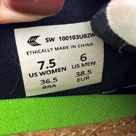 Cariuma OCA Low Navy Blue Canvas Sneaker Women's 7.5 Casual Comfortable - Picture 10 of 12